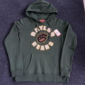 Baylor Bears Hoodie Sweatshirt Pullover Mens Medium Green NCAA College Cover One